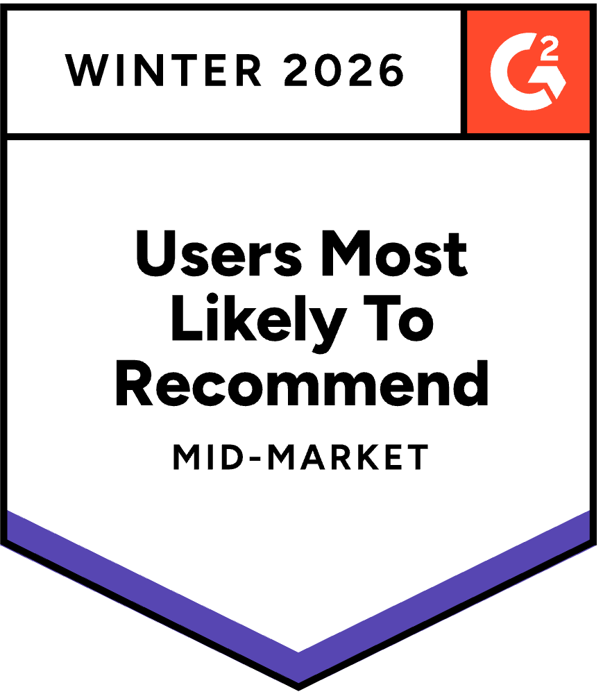 G2 Users Most Likely To Recommend Winter 2026
